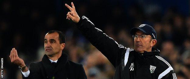 Tony Pulis and Roberto Martinez