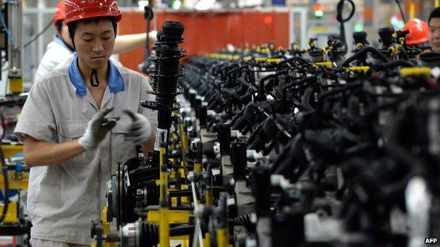 Worker at a Chinese factory