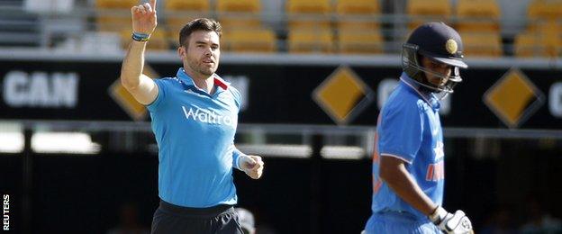 James Anderson celebrates