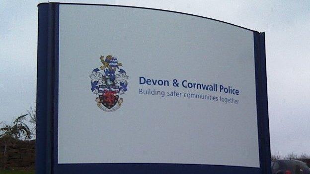 Devon and Cornwall Police sign