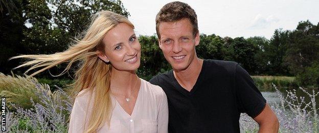 Tomas Berdych and fiancee Ester Satorova