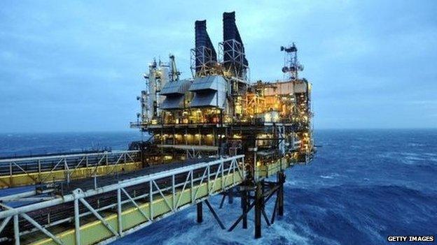 BP platform in North Sea