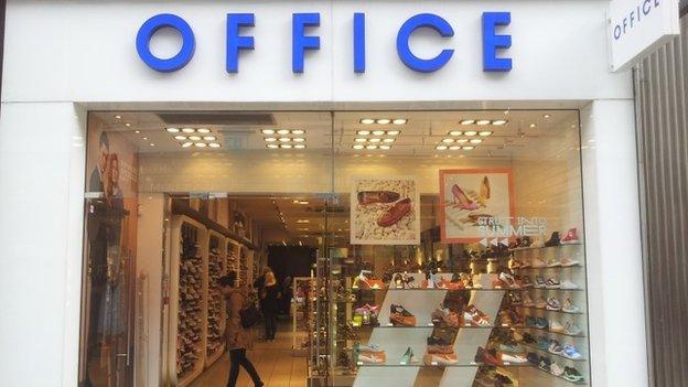 Office shoe shop on Oxford Street