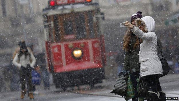 Selfie being taken in Istanbul