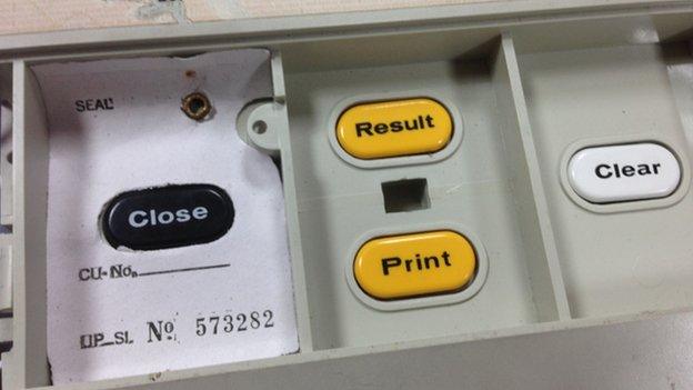 Electronic vote counter used in India