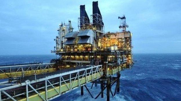 BP platform in North Sea