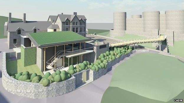 An artist's impression of Harlech Castle