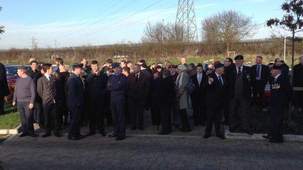 Dozens of people gathered at Chester Crematorium to pay their respects on Tuesday