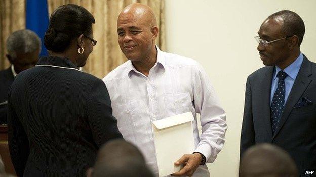 Haiti government swearing in ceremony 19th January 2015