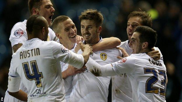 Leeds United celebrate