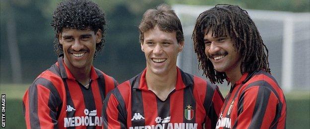 Frank Rijkaard, Marco van Basten and Ruud Gullit