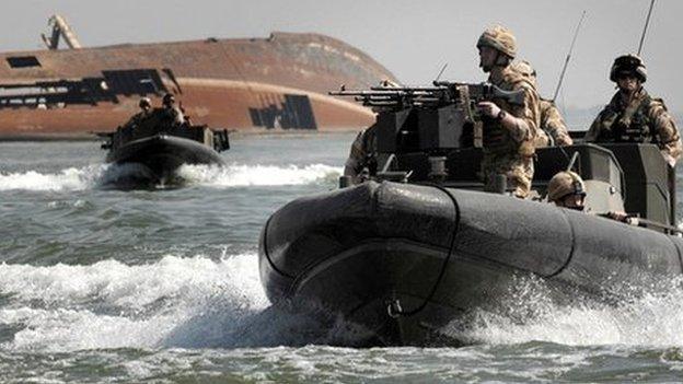 British marines on patrol in southern Iraq in 2007