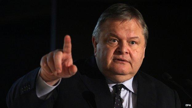 Greek Pasok Socialist party leader Evangelos Venizelos 5 January 2015