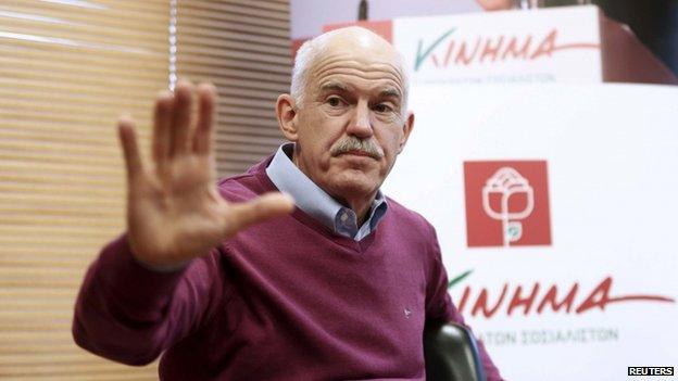 Former Greek Prime Minister and leader of the newly-formed Movement of Democratic Socialists, George Papandreou