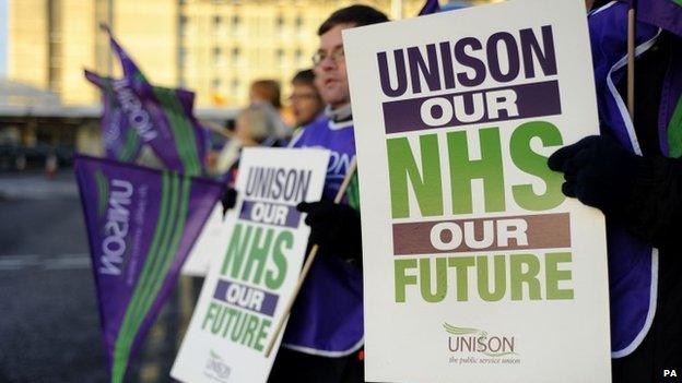 Unison sign about the NHS