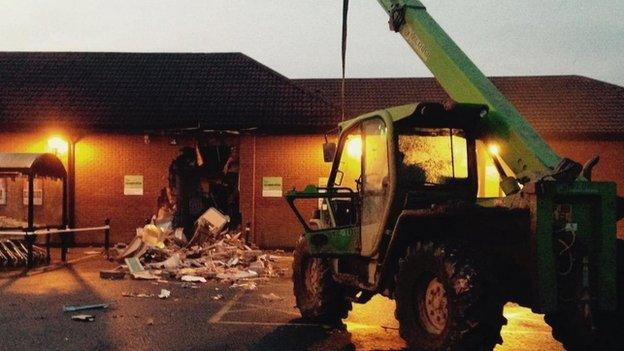 Ibstock ram raid