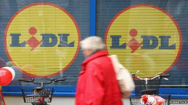 Man outside Lidl store