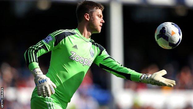 West Brom keeper Luke Daniels