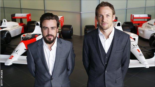 Fernando Alonso and Jenson Button