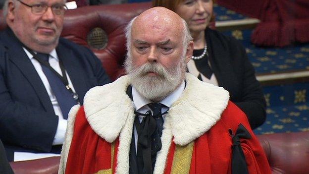 Sir Robert Rogers being sworn in as Lord Lisvane