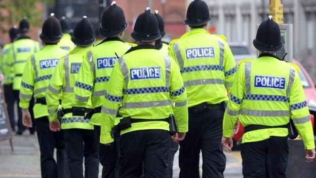 Police officers in high-viz