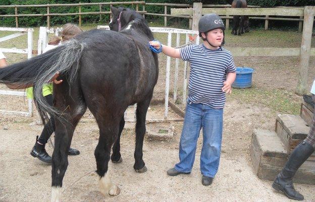 Stan at the horse stables