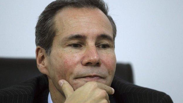 Argentine prosecutor Alberto Nisman attends a meeting with journalists in Buenos Aires