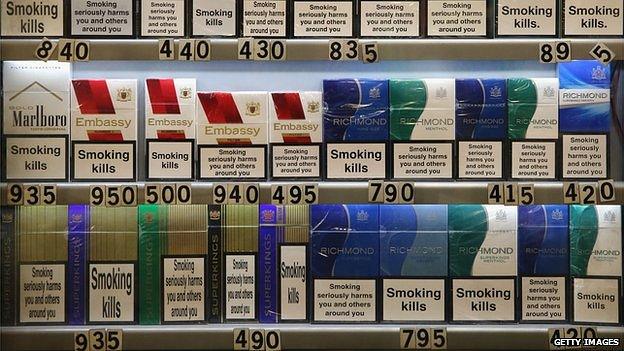 Cigarette packets for sale