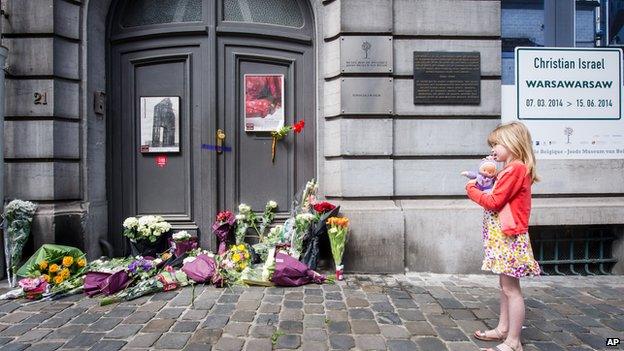 Jewish Museum scene after shootings, 21 May 14