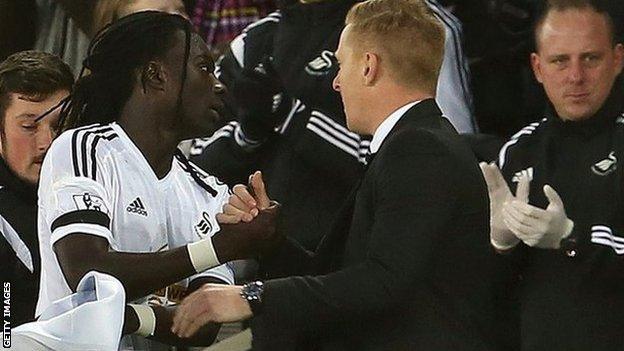 Bafetimbi Gomis and Garry Monk