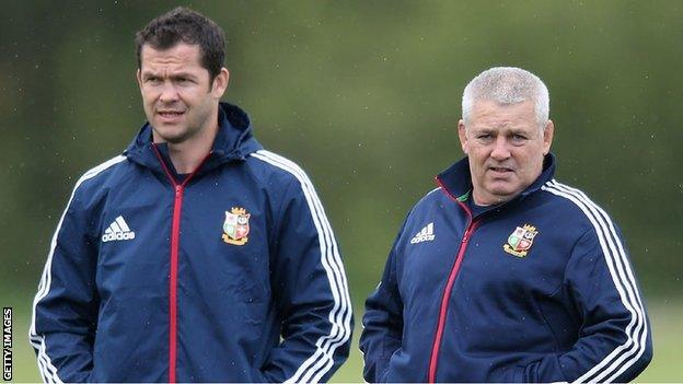 Owen Farrell and Warren Gatland