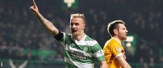 Leigh Griffiths scored his fifth goal of the season against Motherwell