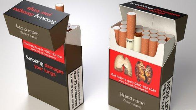 Department of Health images of how standardised packaging may look