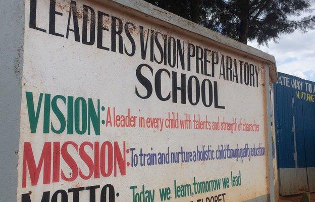 Leaders Vision Preparatory School sign