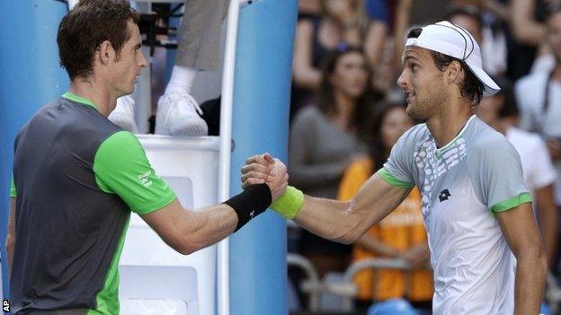 Andy Murray with Joao Sousa