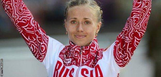 Russia's women's walker Olga Kaniskina