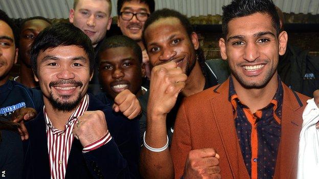 Amir Khan and Manny Pacquiao