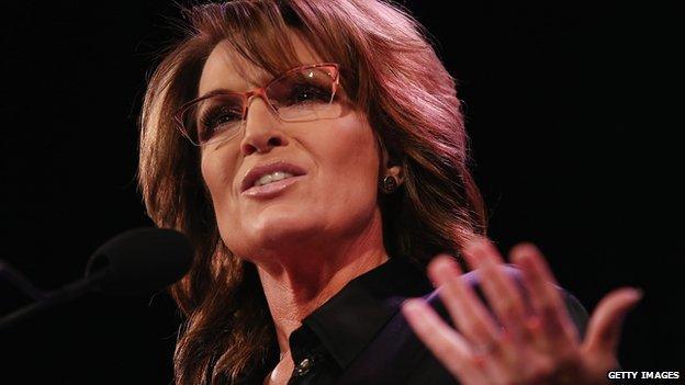 Former Republican Vice-Presidential candidate Sarah Palin.