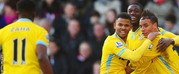 Crystal Palace celebrate against Southampton