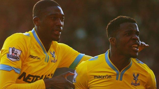 Yaya Sanogo and Wilfried Zaha