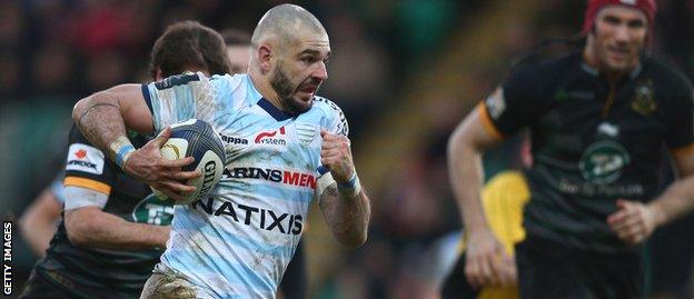 Benjamin Lapeyre races over to score for Racing Metro