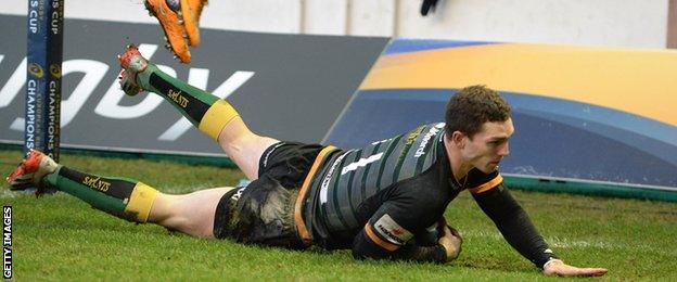 George North scores for Northampton