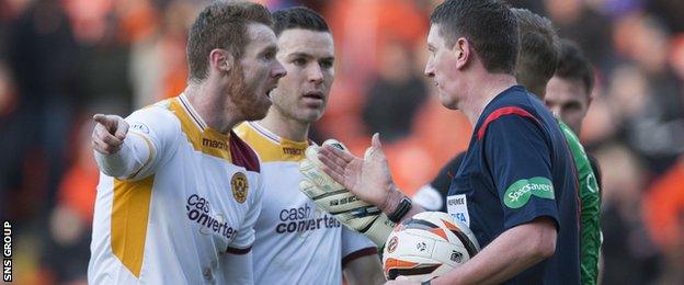 Motherwell were convinced they had scored a first-half goal