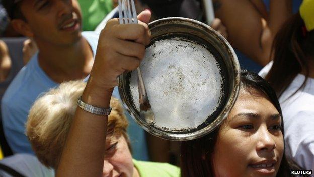 Venezuela's march of the empty pots