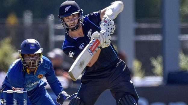 Kane Williamson during his 97 against Sri Lanka in Dunedin