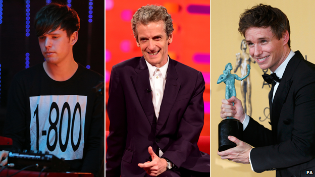 James Blake, Peter Capaldi and Eddie Redmayne