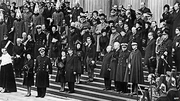 The Royal Family attended Winston Churchill's funeral at St Paul's Cathedral in London.