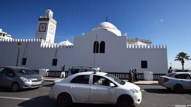 The old Great Mosque of Algiers, near the city's harbour