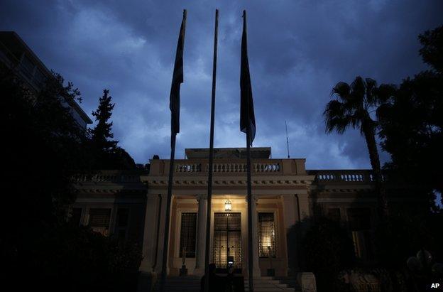 Maximos Mansion, the Greek prime minister's official residence in central Athens, 26 January