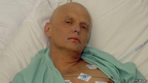 Alexander Litvinenko in hospital prior to is death in 2006